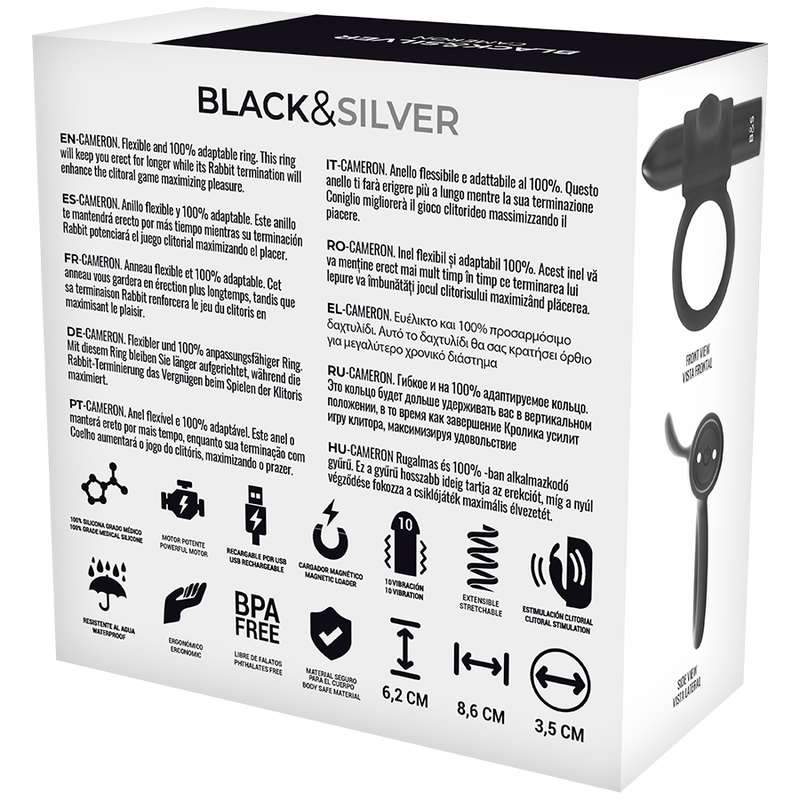 BLACK&SILVER - ANELLO PENIENO CON TELECOMANDO CAMERON WATCHME