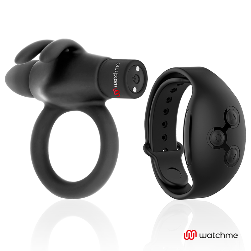 BLACK&SILVER - ANELLO PER EREZIONE AGRON CON TELECOMANDO WATCHME