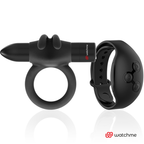 BLACK&SILVER - ANELLO PER EREZIONE AGRON CON TELECOMANDO WATCHME