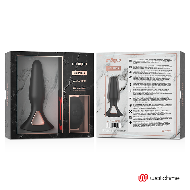 ANBIGUO - WATCHME VIBRATORE TELECOMANDATO ANAL PLUG ALEXANDRU
