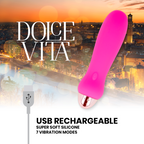 DOLCE VITA - RECHARGEABLE VIBRATOR FIVE ROSE 7 SPEEDS