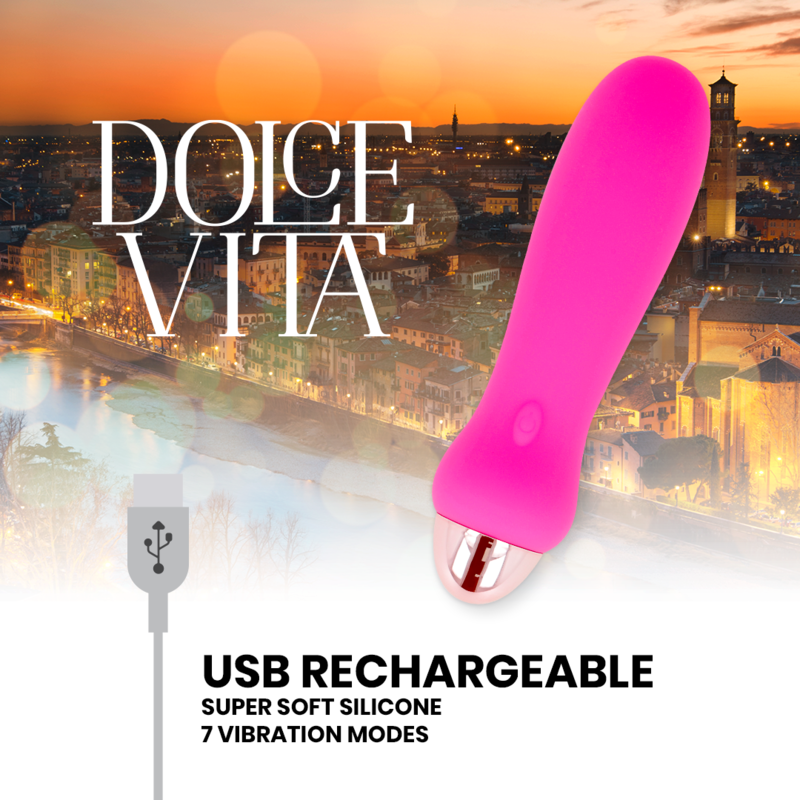 DOLCE VITA - RECHARGEABLE VIBRATOR FIVE ROSE 7 SPEEDS
