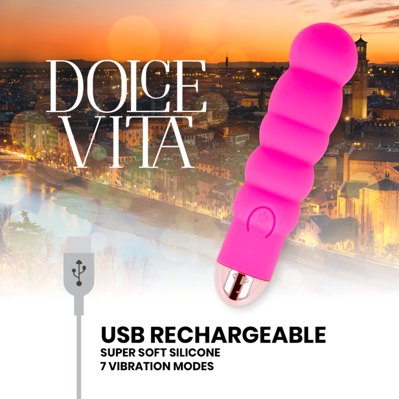 DOLCE VITA - VIBRATORE RICARICABILE SIX ROSE 7 VELOCITÀ