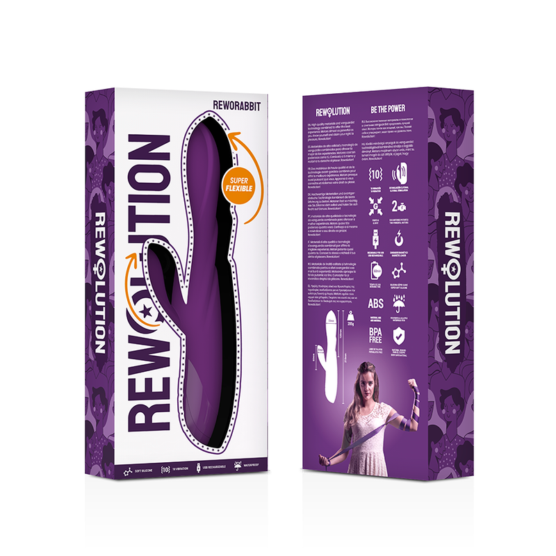REWOLUTION - VIBRATORE FLESSIBILE REWORABBIT CON CONIGLIETTO