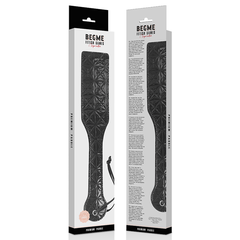 BEGME - PADDLE IN PELLE VEGANA EDIZIONE NERA