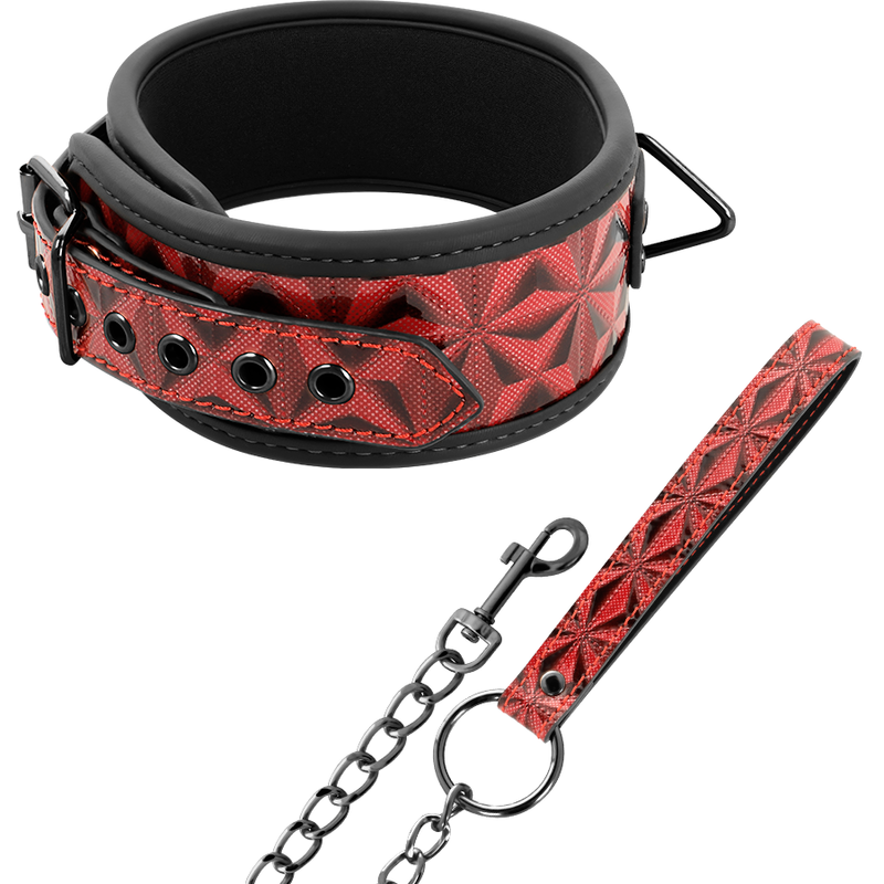 BEGME - COLLARE IN PELLE VEGANA PREMIUM EDIZIONE ROSSA CON FODERA IN NEOPRENE