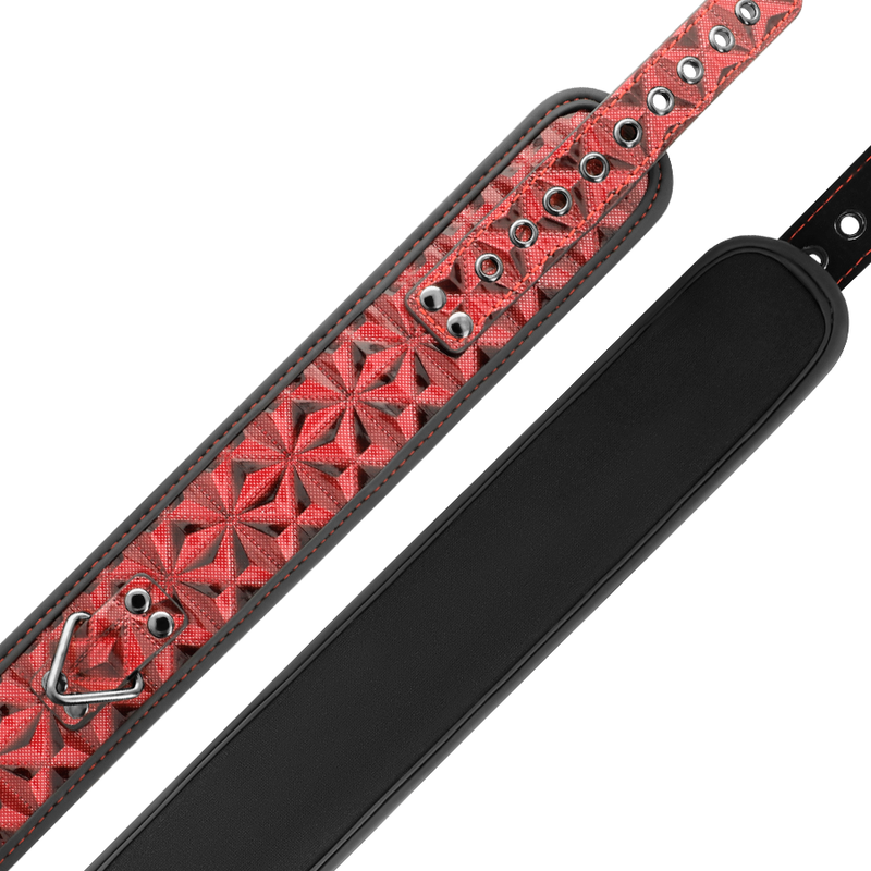 BEGME - COLLARE IN PELLE VEGANA PREMIUM EDIZIONE ROSSA CON FODERA IN NEOPRENE