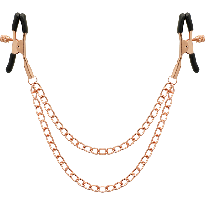 COQUETTE CHIC DESIRE - PINCES TÉTONS FANTAISIE EN MÉTAL AVEC CHAÎNE