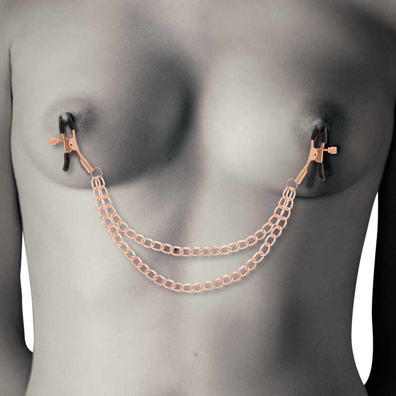 COQUETTE CHIC DESIRE - PINZETTE PER CAPEZZOLI FANTASIA IN METALLO CON CATENELLA