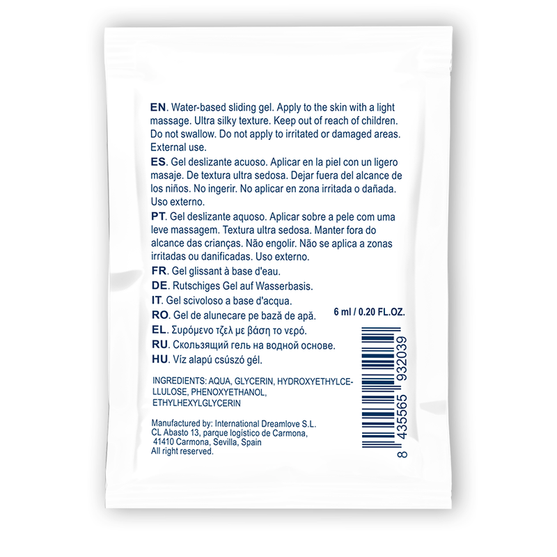 WATERFEEL - GEL LUBRICANTE NEUTRO A BASE DE AGUA 6 ML