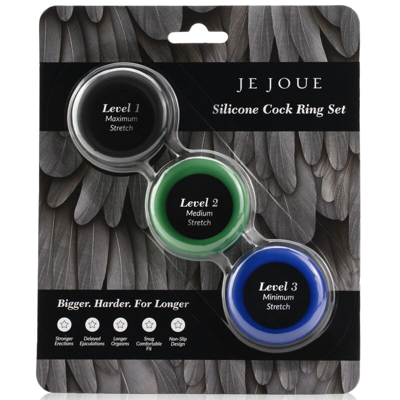 JE JOUE - SET DE ANILLOS PENEANOS DE SILICONA