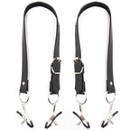 OHMAMA FETISH - PINZAS PARA CLÍTORIS CON CORREAS PARA LAS PIERNAS