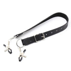 OHMAMA FETISH - PINZAS PARA CLÍTORIS CON CORREAS PARA LAS PIERNAS