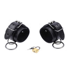 OHMAMA FETISH - CINTURINI DA POLSO CON O-RING E CHIUSURA A CHIAVE