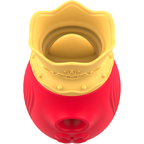INTENSE - STIMOLATORE CLITORIDEO 10 MODALITÀ DI ASPIRAZIONE E LECKATA - ROSSO