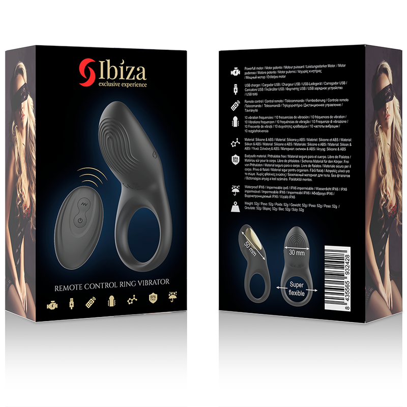 IBIZA - ANELLO VIBRANTE CON TELECOMANDO CONTATTO COMPLETO