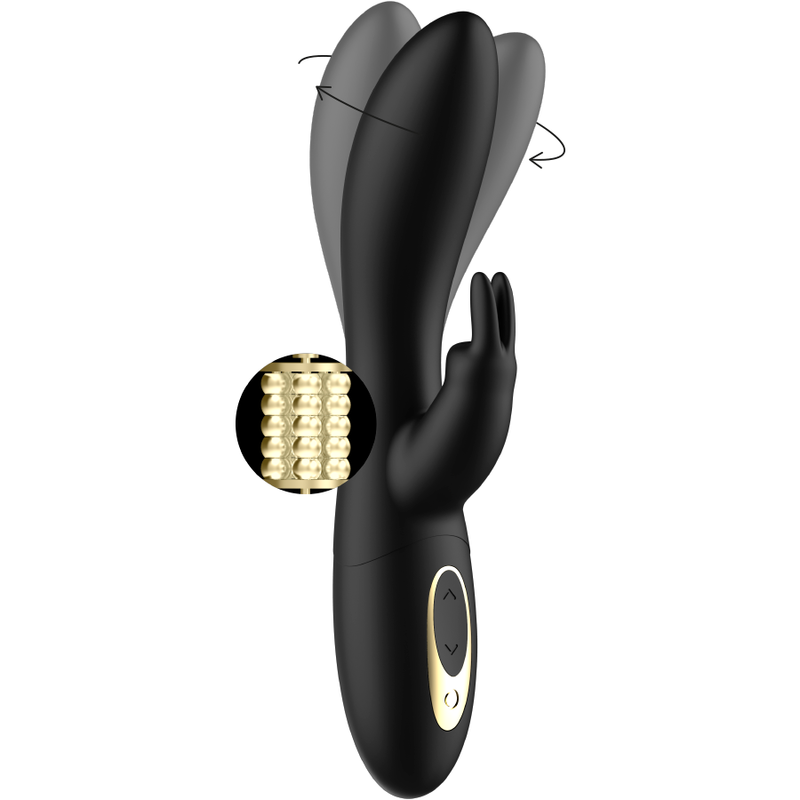 IBIZA - POTENTE VIBRADOR GIRATORIO PERLADO CON CONEJO