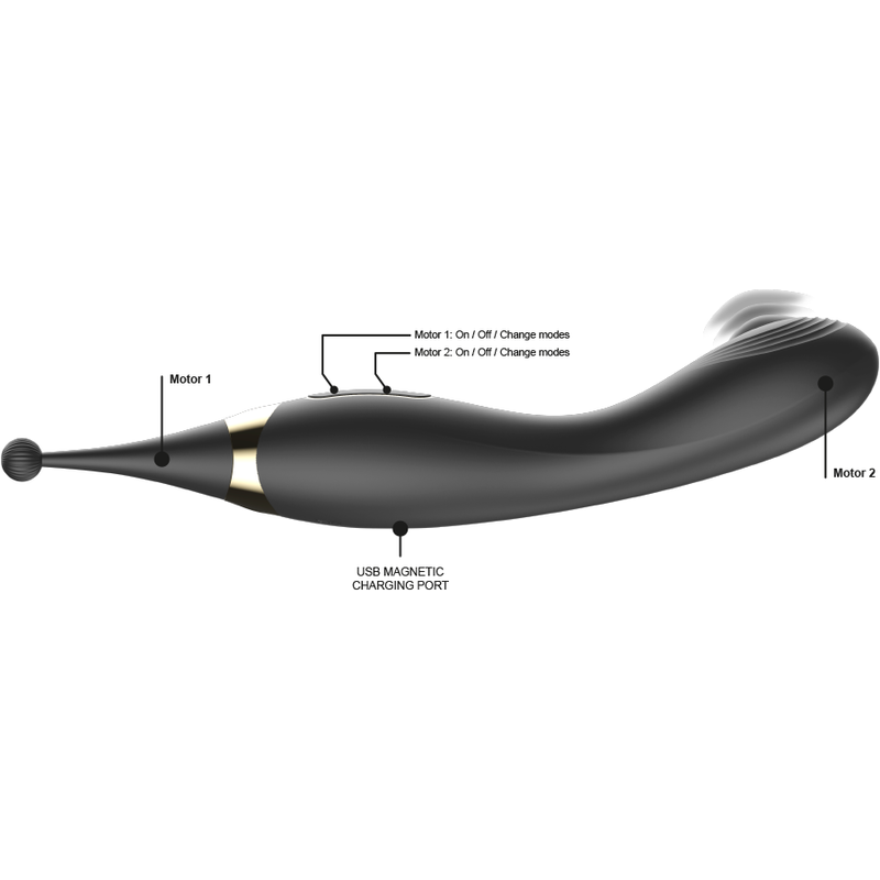 IBIZA - ESTIMULADOR DE CLÍTORIS Y VIBRADOR DE PUNTO G INTERCAMBIABLES