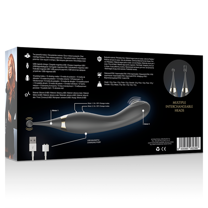 IBIZA - ESTIMULADOR DE CLÍTORIS Y VIBRADOR DE PUNTO G INTERCAMBIABLES
