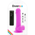 DIVERSIA - DILDO VIBRANTE FLESSIBILE VIOLA 20,5 CM -Ø- 4,2 CM