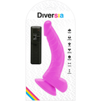 DIVERSIA - FLEXIBLE PURPLE VIBRATING DILDO 21.5 CM -O- 4.5 CM