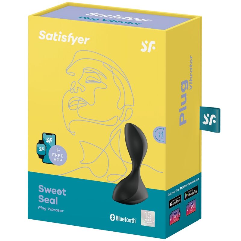 SATISFYER - APLICACIÓN DE PLUG VIBRANTE SWEET SEAL NEGRO