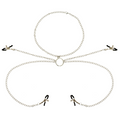 OHMAMA FETISH 4 PINZAS PARA PEZONES CON COLLAR DE CADENA