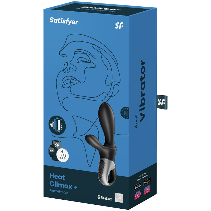 SATISFYER - APPLICAZIONE HEAT CLIMAX+ VIBRATORE ANALE NERO