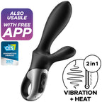 SATISFYER - APPLICAZIONE HEAT CLIMAX+ VIBRATORE ANALE NERO