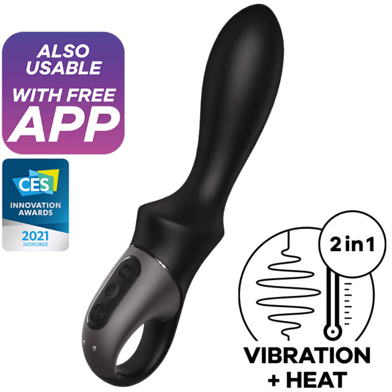 SATISFYER - VIBRATORE ANALE APPLICABILE HEAT CLIMAX NERO