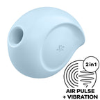 SATISFYER - SUGAR RUSH BLUE AIR PULSE STIMULATOR AND VIBRATOR