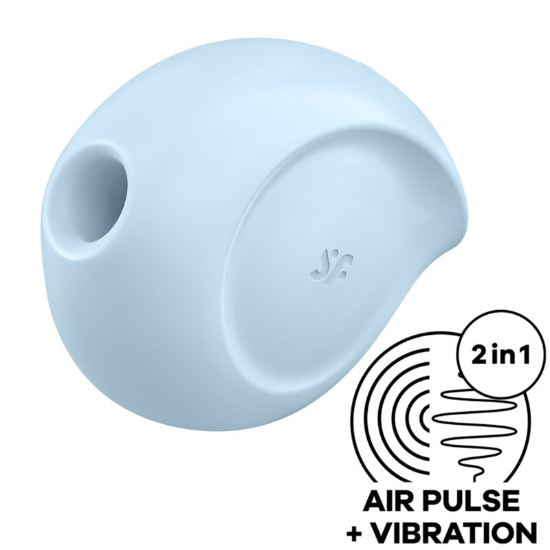 SATISFYER - SUGAR RUSH BLUE AIR PULSE STIMULATOR AND VIBRATOR
