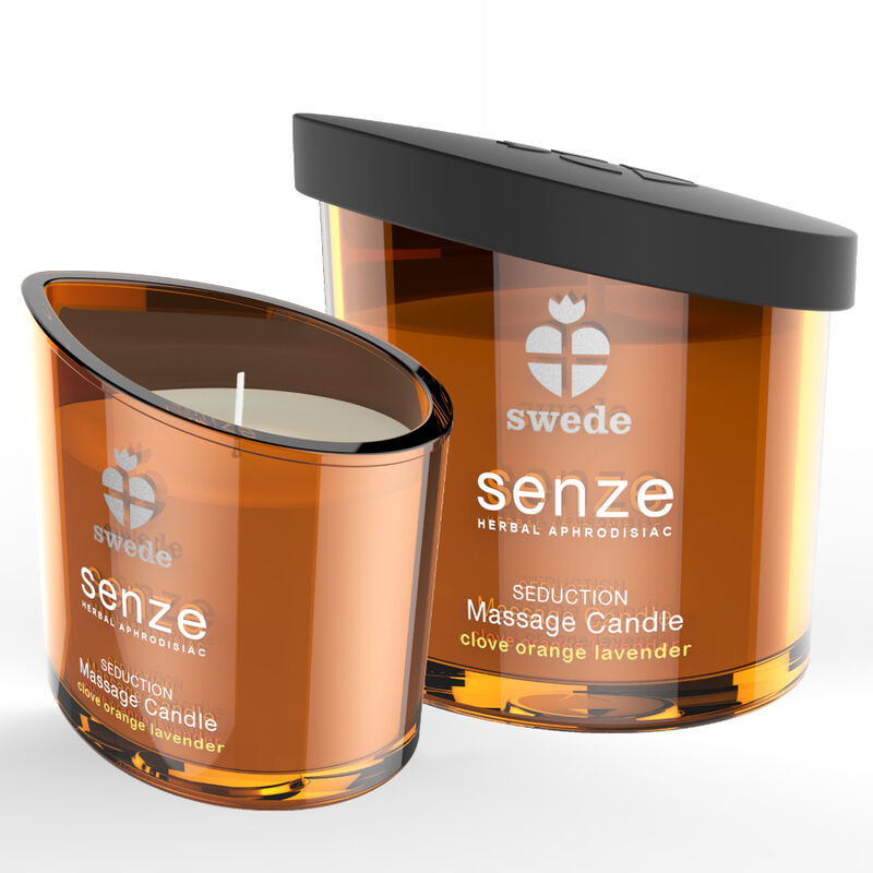 SWEDE - SEDUCTION SENZE MASSAGE CANDLE - CLOVE, ORANGE, LAVENDER