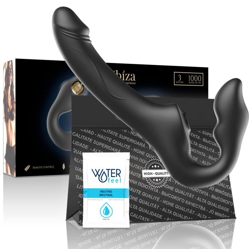 IBIZA - STRAPLESS VIBRATOR REMOTE CONTROL 3 MOTORS 1000 COMBINATIONS.