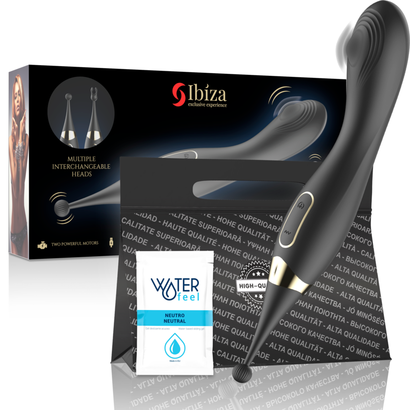 IBIZA - ESTIMULADOR DE CLÍTORIS Y VIBRADOR DE PUNTO G INTERCAMBIABLES