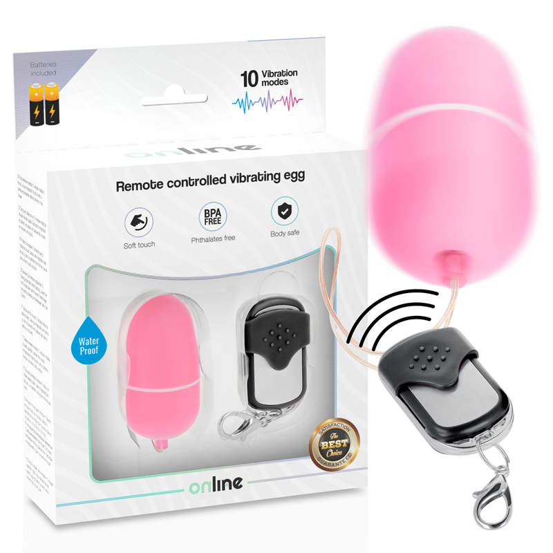 ONLINE - REMOTE-CONTROLLED VIBRATING EGG M PINK