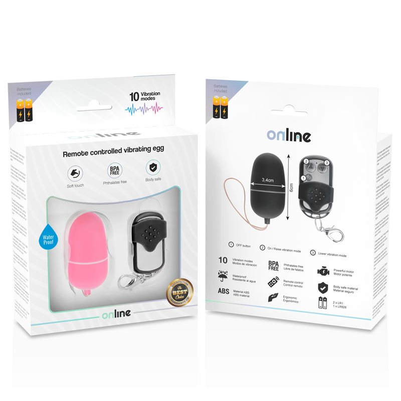 ONLINE - REMOTE-CONTROLLED VIBRATING EGG M PINK