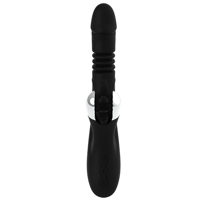 BLACK&SILVER - VIBROMASSAGGIATORE BUNNY REED UP & DOWN