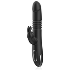 BLACK&SILVER - VIBRATORE KENJI RABBIT UP & DOWN + TELECOMANDO WATCHME