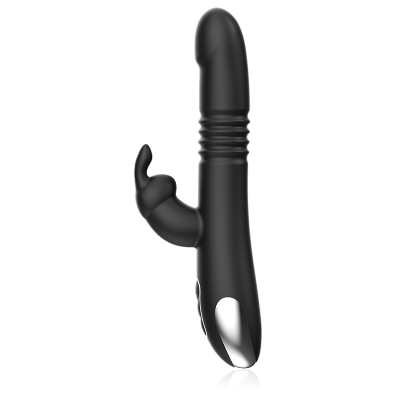 BLACK&SILVER - VIBRATORE KENJI RABBIT UP & DOWN + TELECOMANDO WATCHME