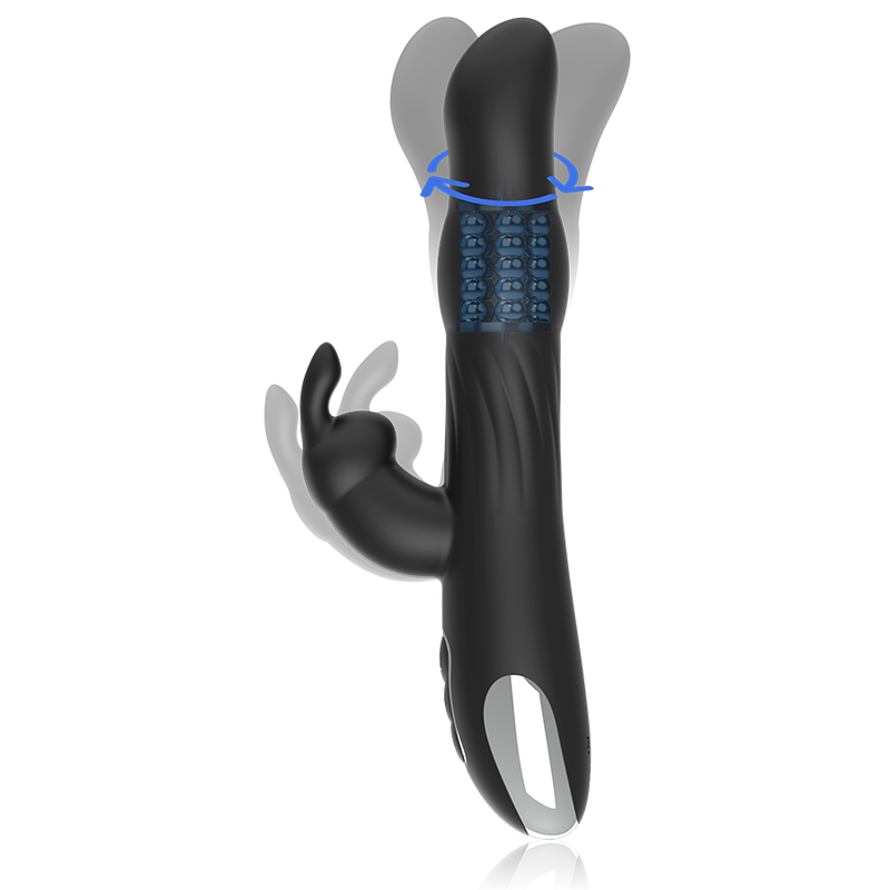 BRILLY GLAM - MOEBIUS VIBRATORE RABBIT E ROTANTE + TELECOMANDO WATCHME