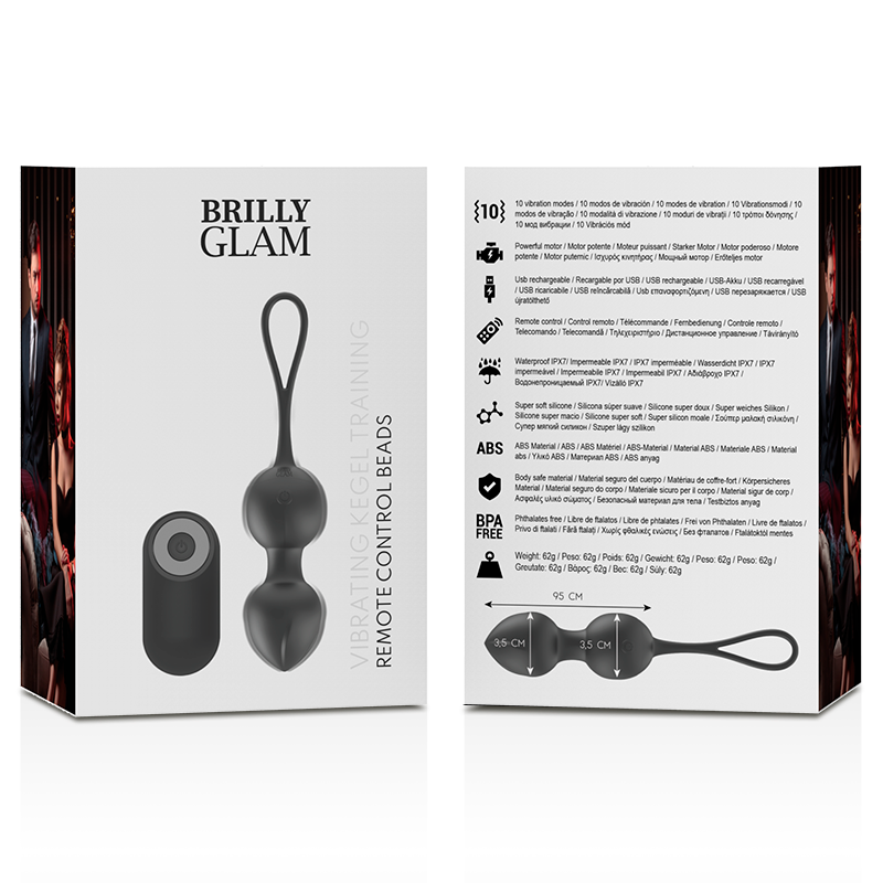 BRILLY GLAM - SFERE DI KEGEL VIBRANTI TELECOMANDATE