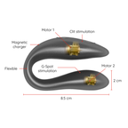 ONINDER - LISBOA G-SPOT & STIMOLATORE CLITORIDEO NERO - APPLICAZIONE GRATUITA