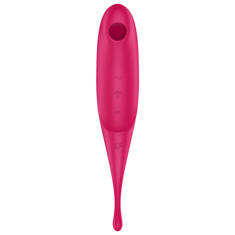 SATISFYER - TWIRLING PRO AIR PULSE STIMULATOR AND VIBRATOR RED