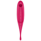 SATISFYER - TWIRLING PRO AIR PULSE STIMULATOR AND VIBRATOR RED