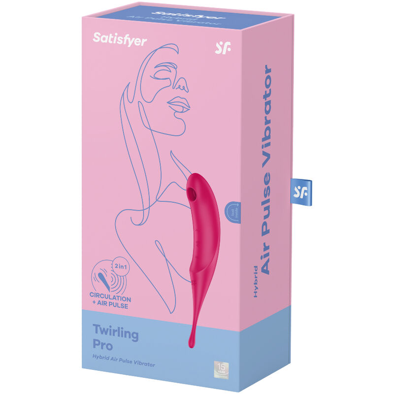 SATISFYER - TWIRLING PRO AIR PULSE STIMULATOR AND VIBRATOR RED