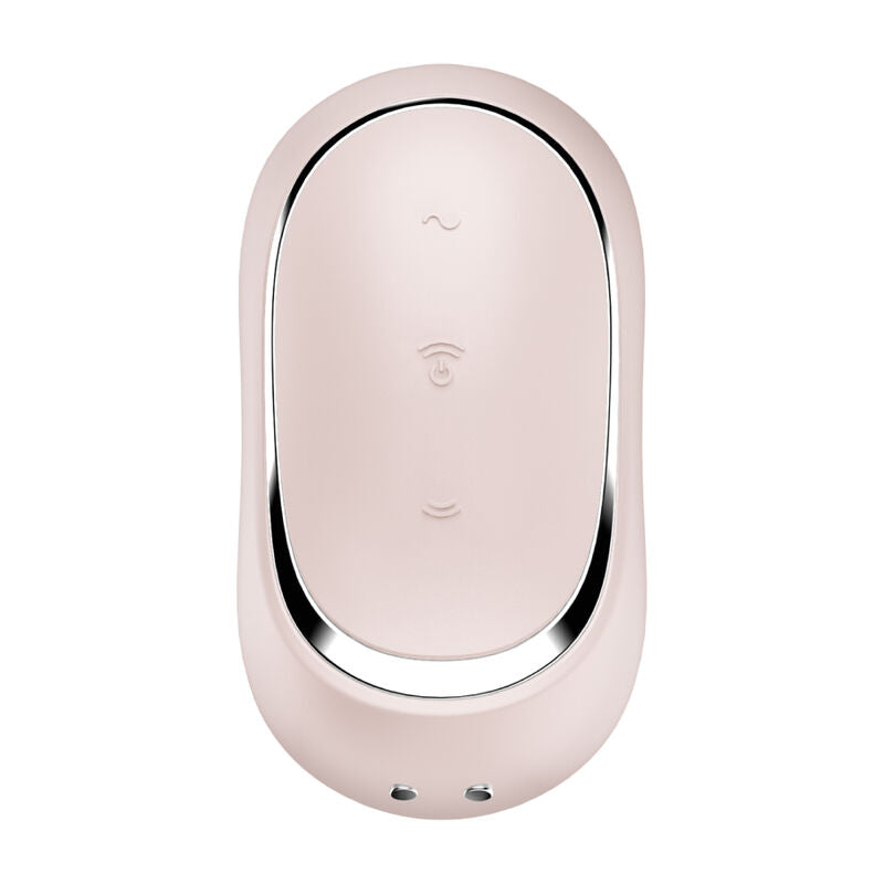 SATISFYER - STIMOLATORE E VIBRATORE DOPPIO AIR PULSE PRO TO GO 2 BEIGE