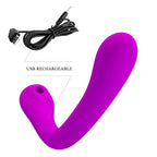 PRETTY LOVE - VIBRATORE E STIMOLATORE CLITORIDEO ALEX LILAC