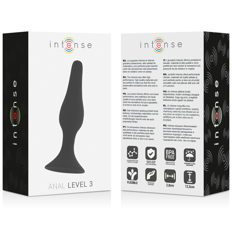 INTENSE - ANAL NIVEAU 3 12,5CM NERO