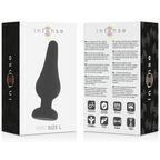 INTENSE - PLUG ANAL PIPO L SILICONA NEGRO 13 CM